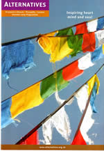 Alternatives Fall 2009 brochure with Tibetan flags